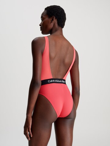 Calvin Klein Swimwear Bustier Badeanzug in Orange