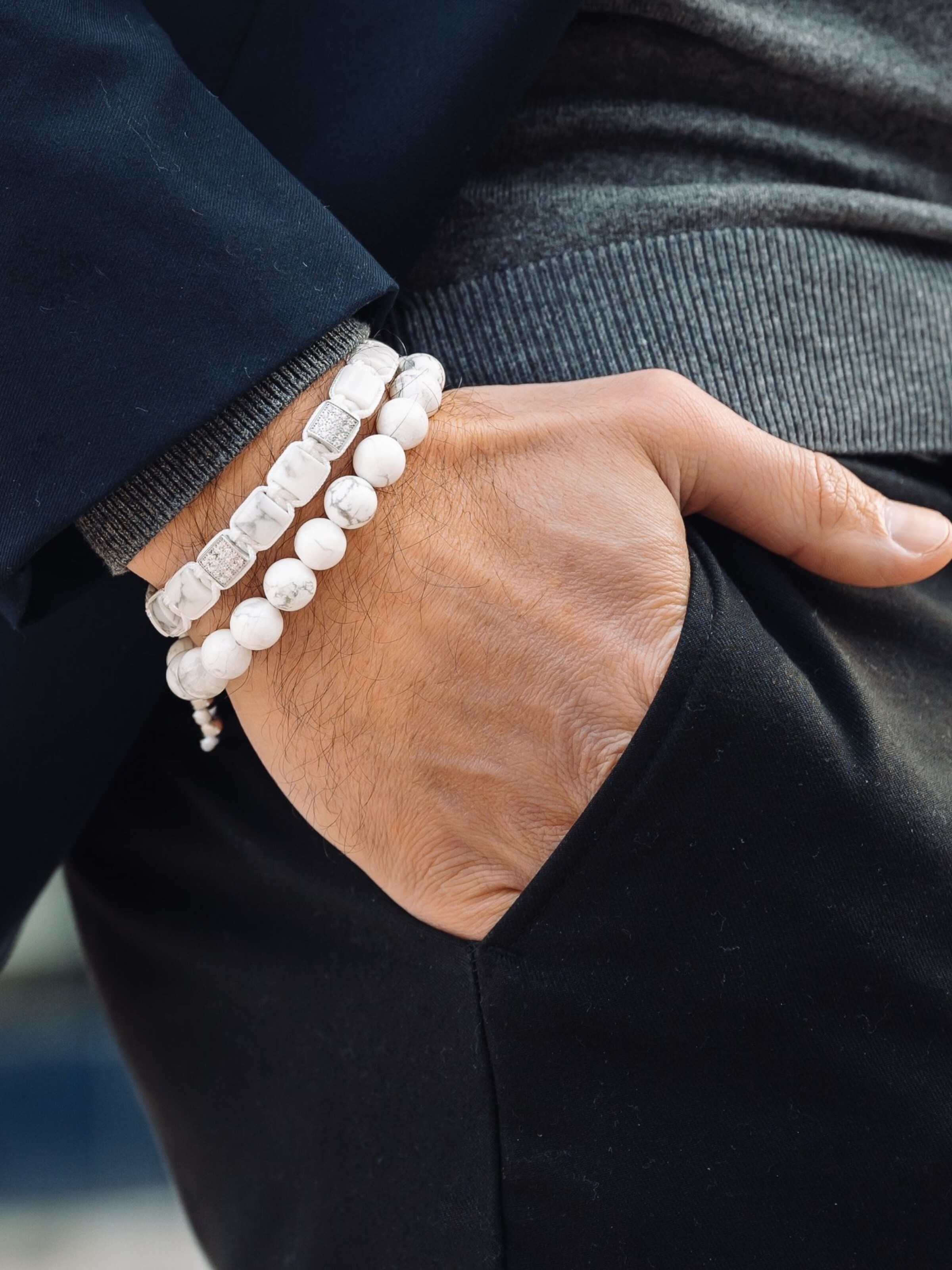 Bracelet 'Single-Bead' GT Collection en blanc