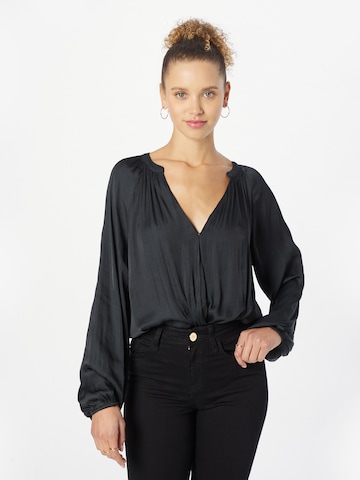 GAP Blouse Bodysuit in Black: front