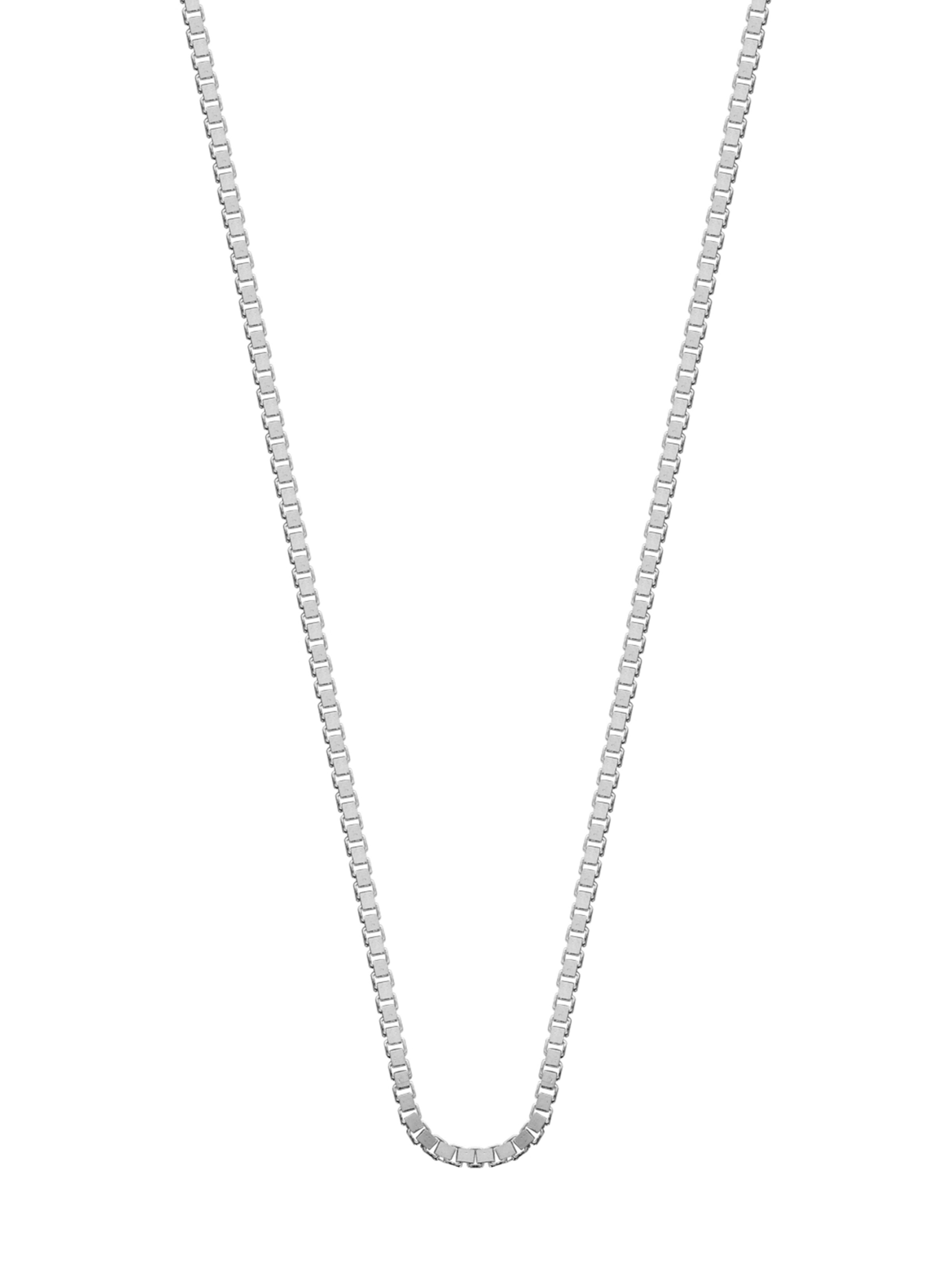 Lucardi Necklace 'Basic' in Silver: front