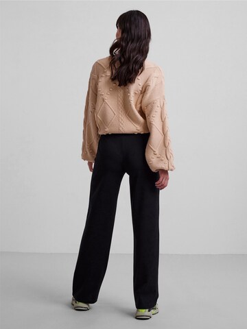 PIECES Wide leg Pants 'Otine' in Black