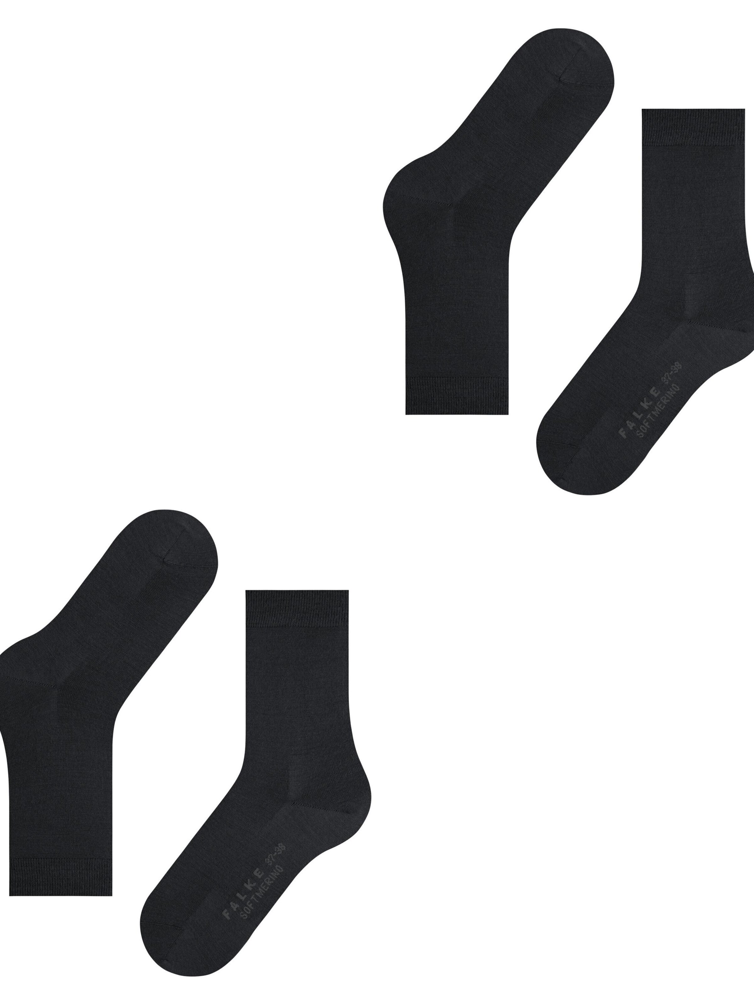 FALKE Socks 'Softmerino 2-Pack' in Grey