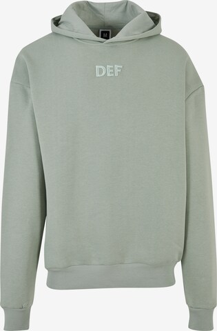 Felpa di DEF in verde: frontale