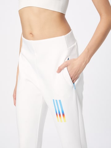 ADIDAS SPORTSWEAR Slimfit Sportovní kalhoty 'Mission Victory -Fit High-Waist' – bílá