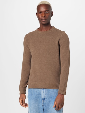 Only & Sons Sweater 'Ese' in Brown: front