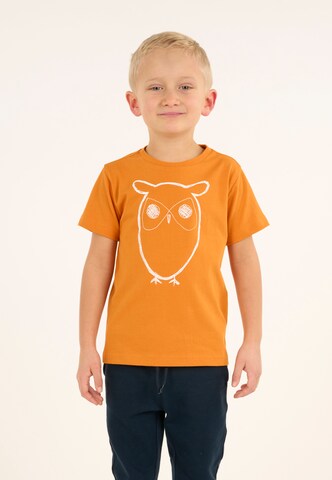 T-Shirt KnowledgeCotton Apparel en orange : devant