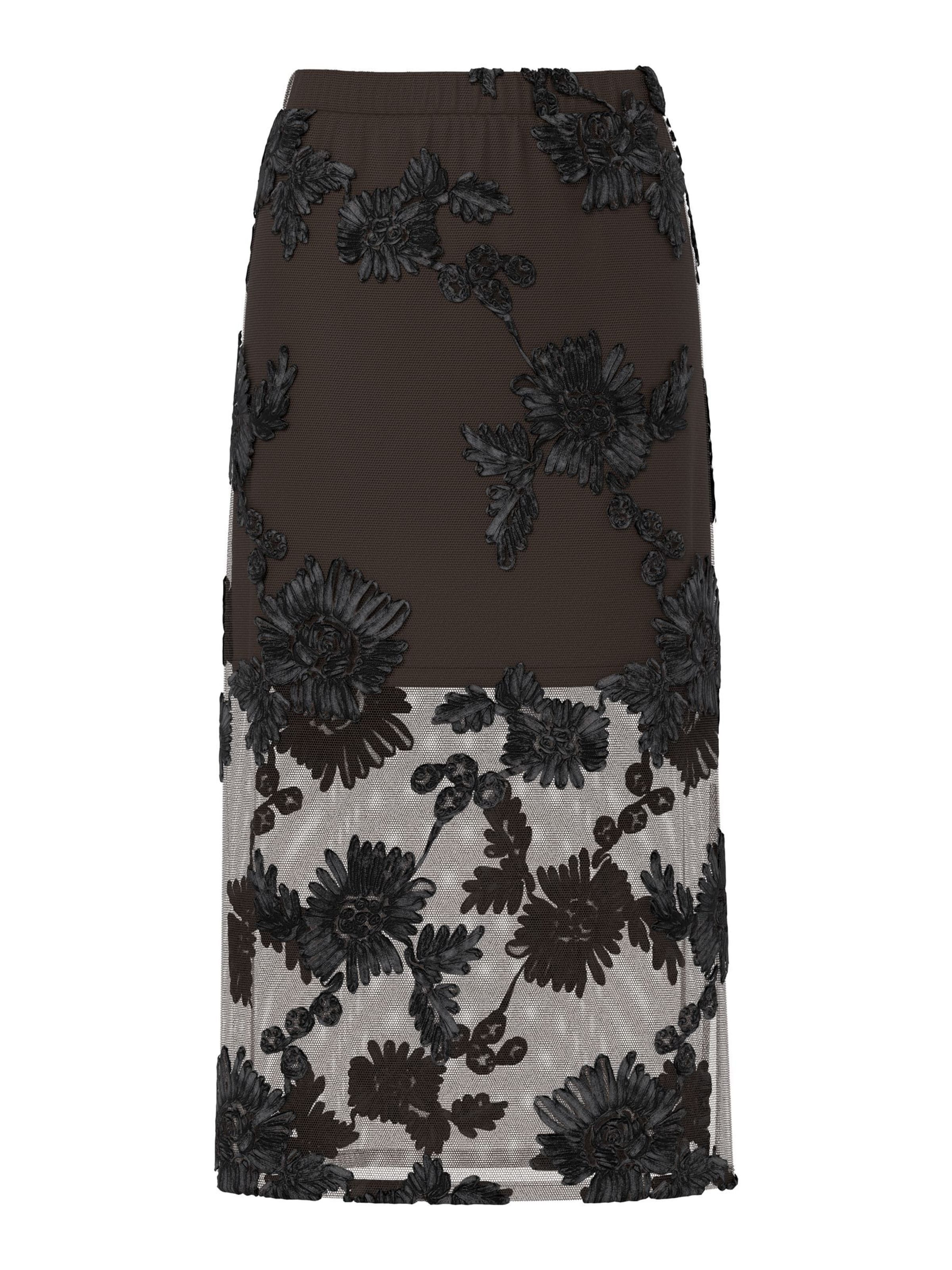 PIECES Rock 'PCOFFIA HW' in braun / schwarz, Produktansicht