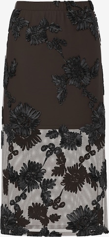 Gonna 'PCOFFIA HW' di PIECES in marrone: frontale