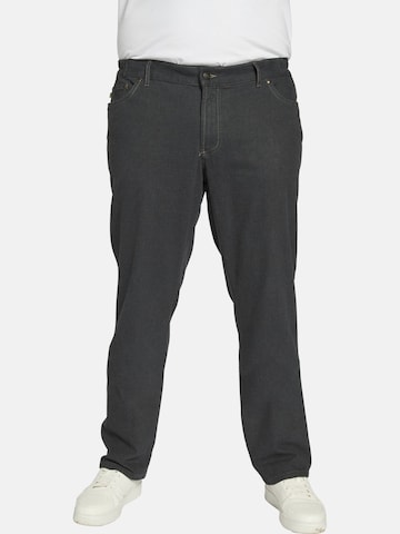 Charles Colby Loose fit Pants ' Baron Luke ' in Grey: front