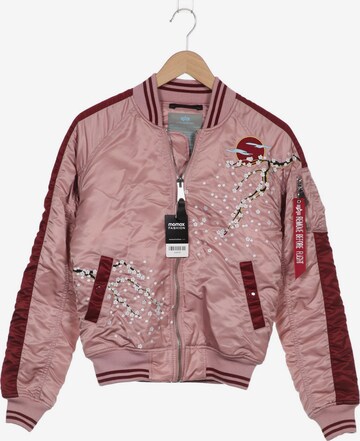 ALPHA INDUSTRIES Jacke XS in Pink: predná strana