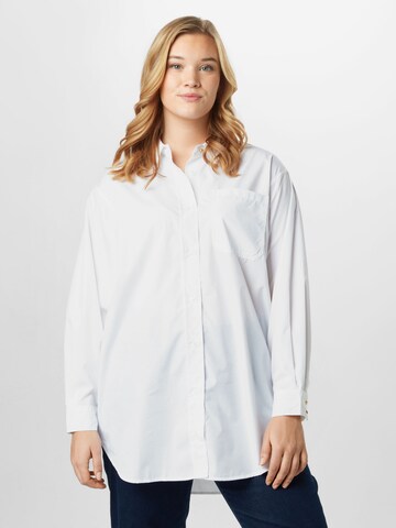 Camicia da donna 'Lone' di KAFFE CURVE in bianco: frontale