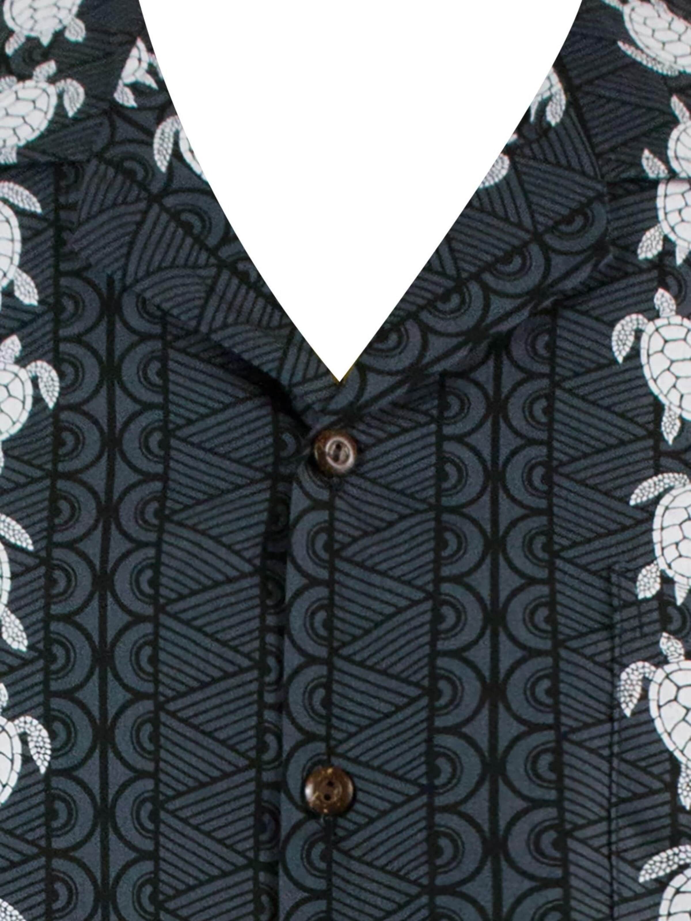 Pacific Legend Regular fit Button Up Shirt 'Turtle New' in Grey