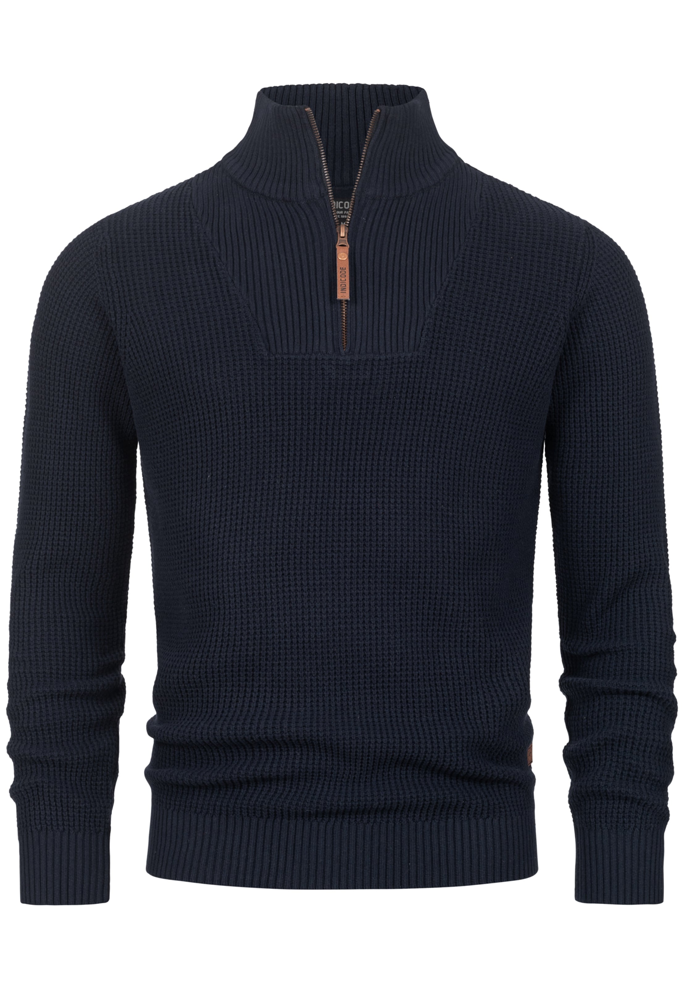 INDICODE JEANS Sweater 'Yassip' in Blue: front