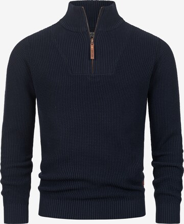 INDICODE JEANS Sweater 'Yassip' in Blue: front