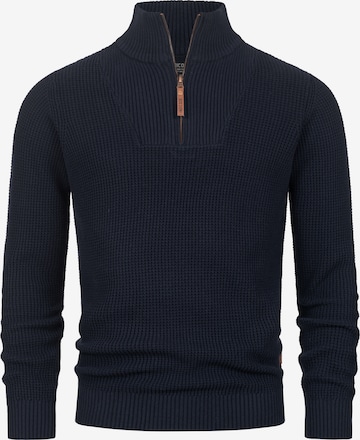 INDICODE JEANS Pullover 'Yassip' in Blau: predná strana