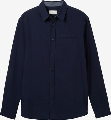 Coupe regular Chemise TOM TAILOR en bleu : devant