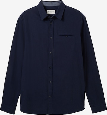 TOM TAILOR Button Up Shirt in Blue: front