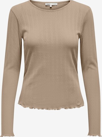 T-shirt ONLY en beige : devant