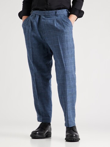 SCOTCH & SODA Tapered Bandplooibroek 'Seasonal' in Blauw: voorkant