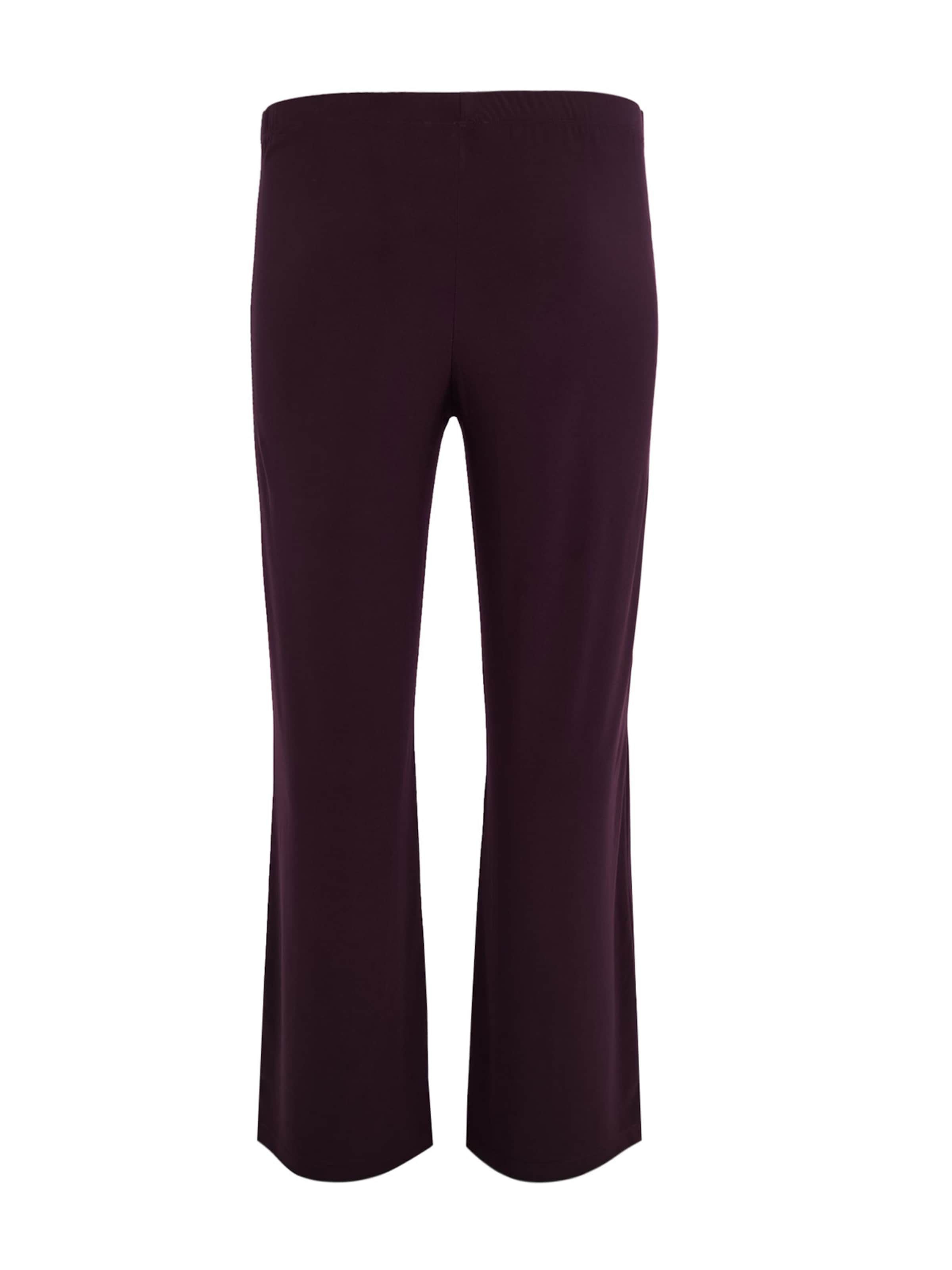 YOEK Flared Broek in Lila: voorkant