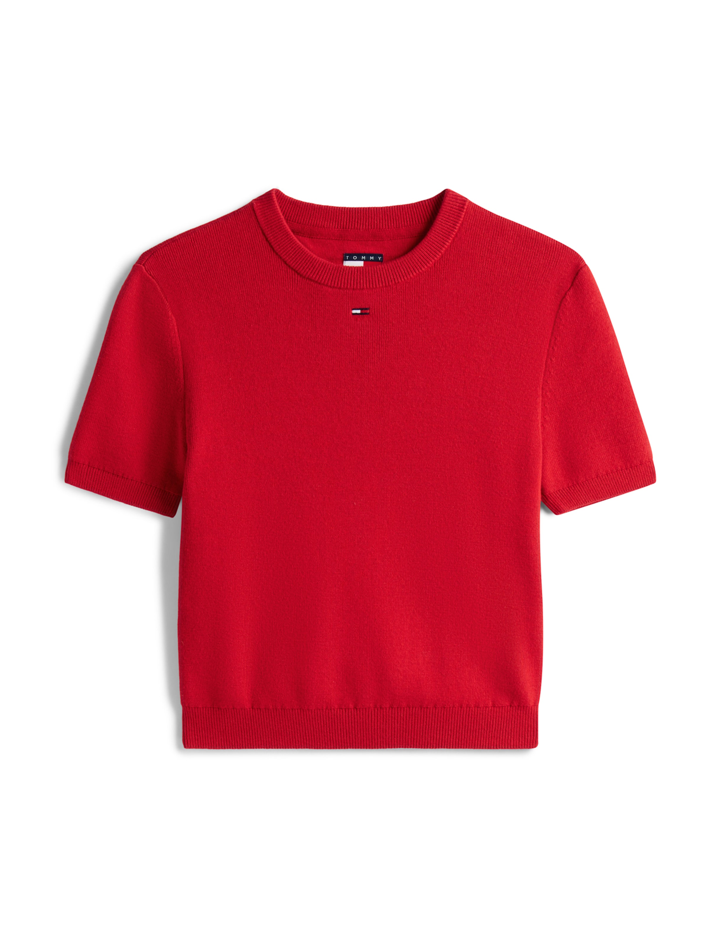 Tommy Jeans Mikina 'TJW ESSENTIAL SS' - Červená: predná strana