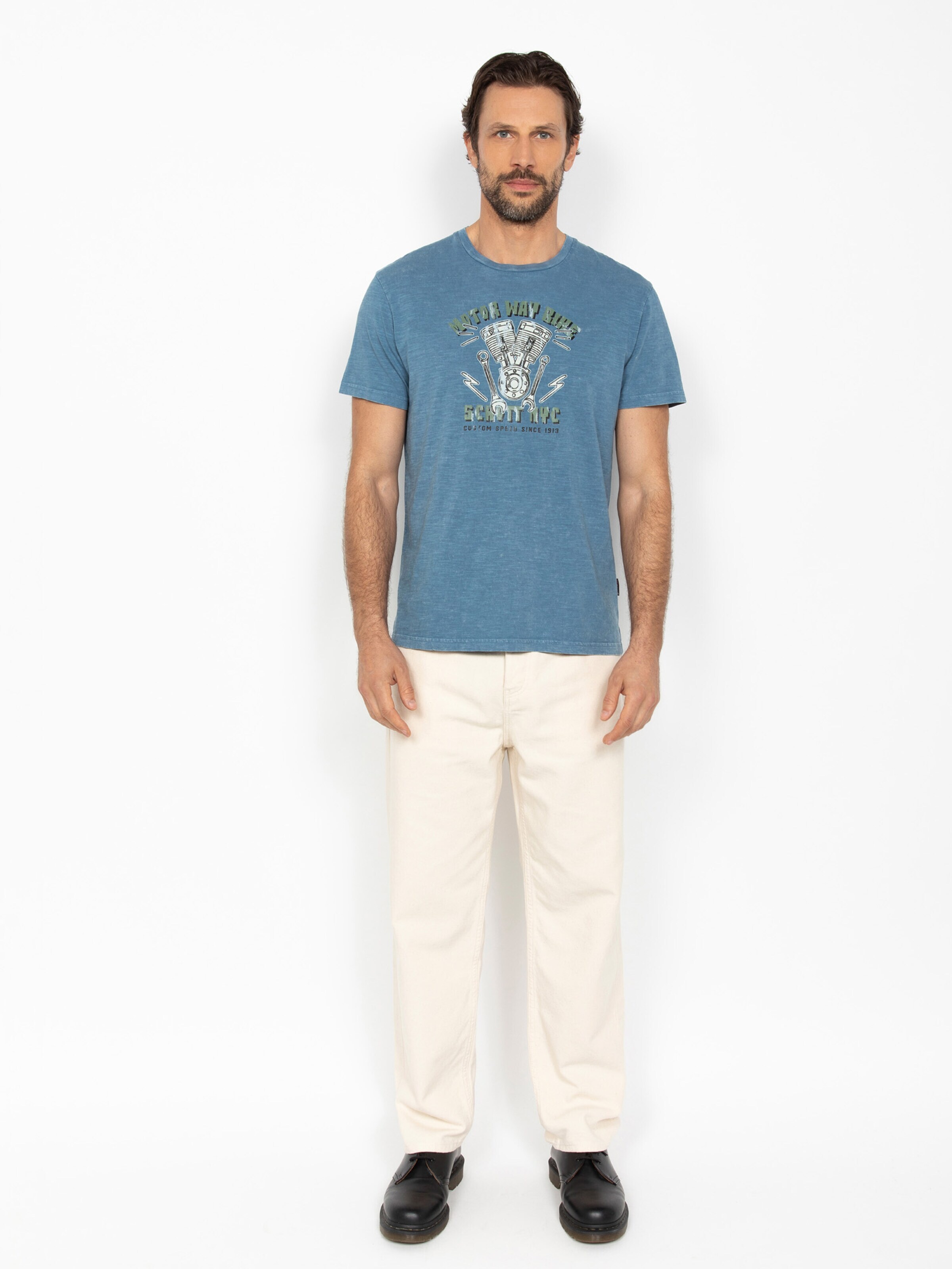 Schott NYC Shirt in Blue