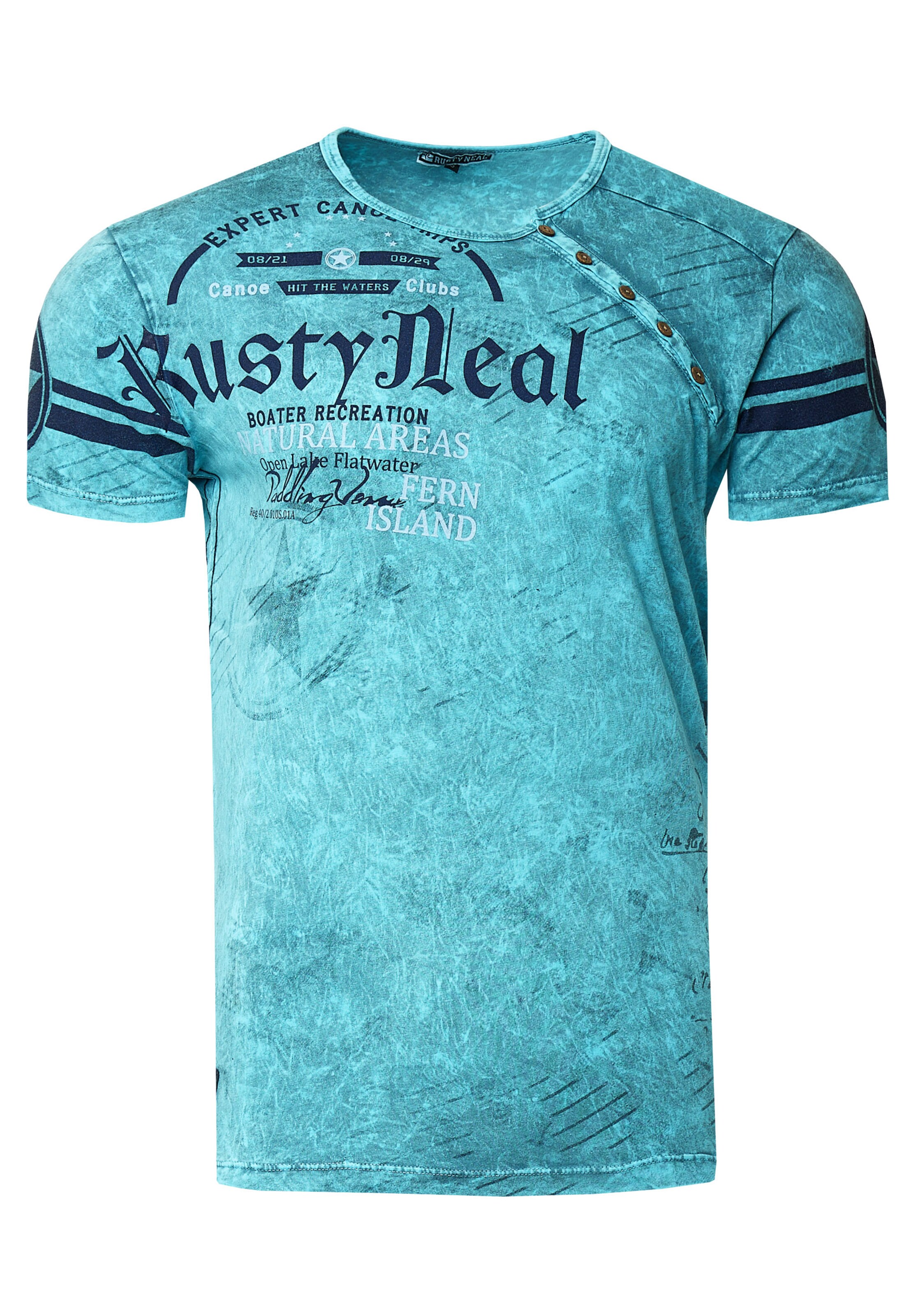 Rusty Neal Shirt in Blauw: voorkant