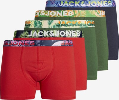 JACK & JONES Boxershorts 'PAW' in de kleur Navy / Groen / Oranje / Rood, Productweergave