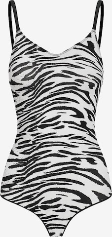 cfab (formerly creamy fabrics) - Body moldeador 'Sculpting Shapewear mit String' en blanco: frente