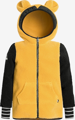 WeeDo Fleece Jacket 'TEDDY BEAR' in Yellow: front
