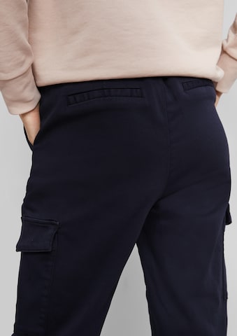 COMMA Tapered Cargobroek in Blauw
