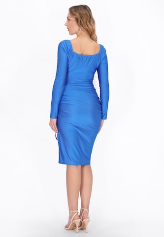 faina - Vestido 'Festive' em azul