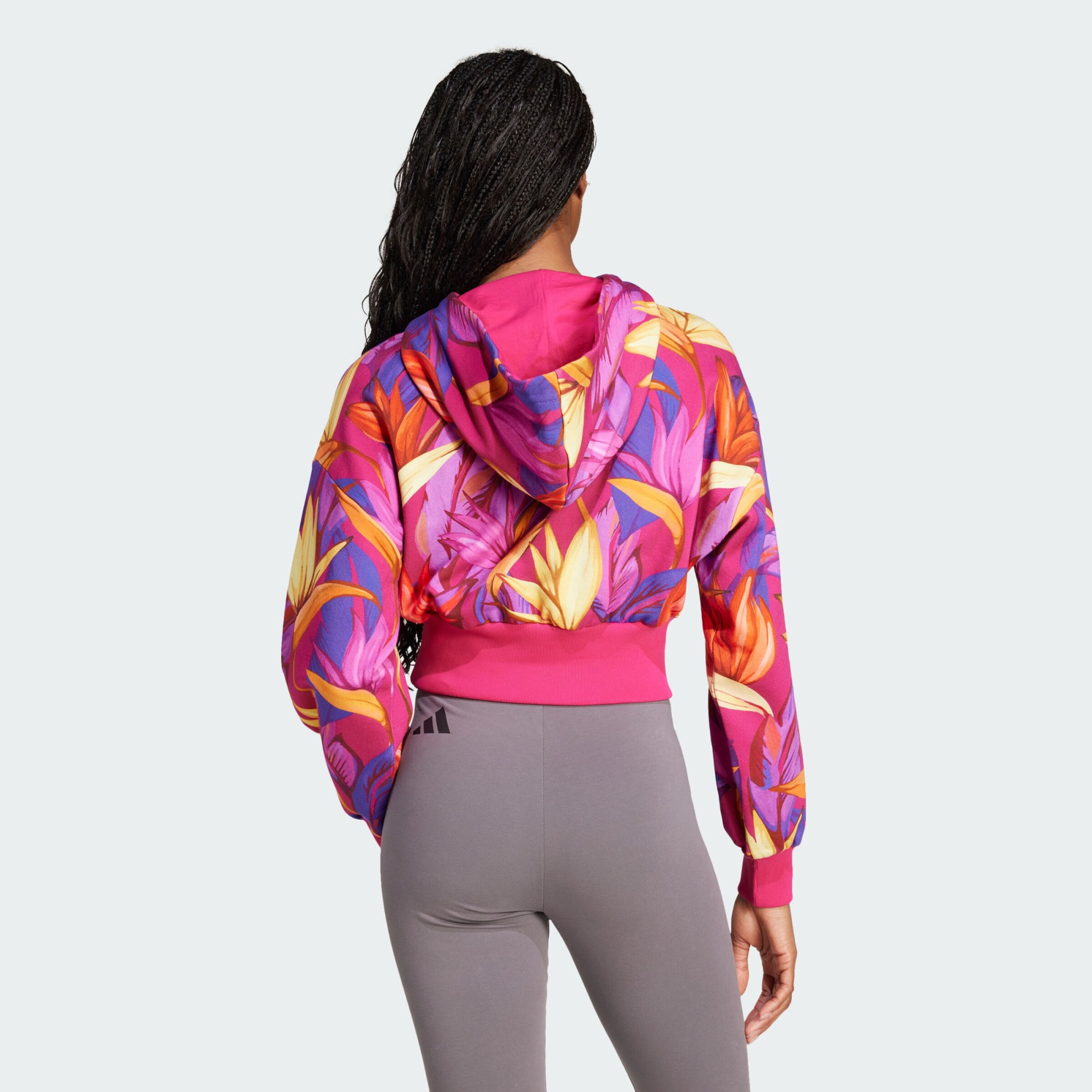 pink and orange adidas tracksuit