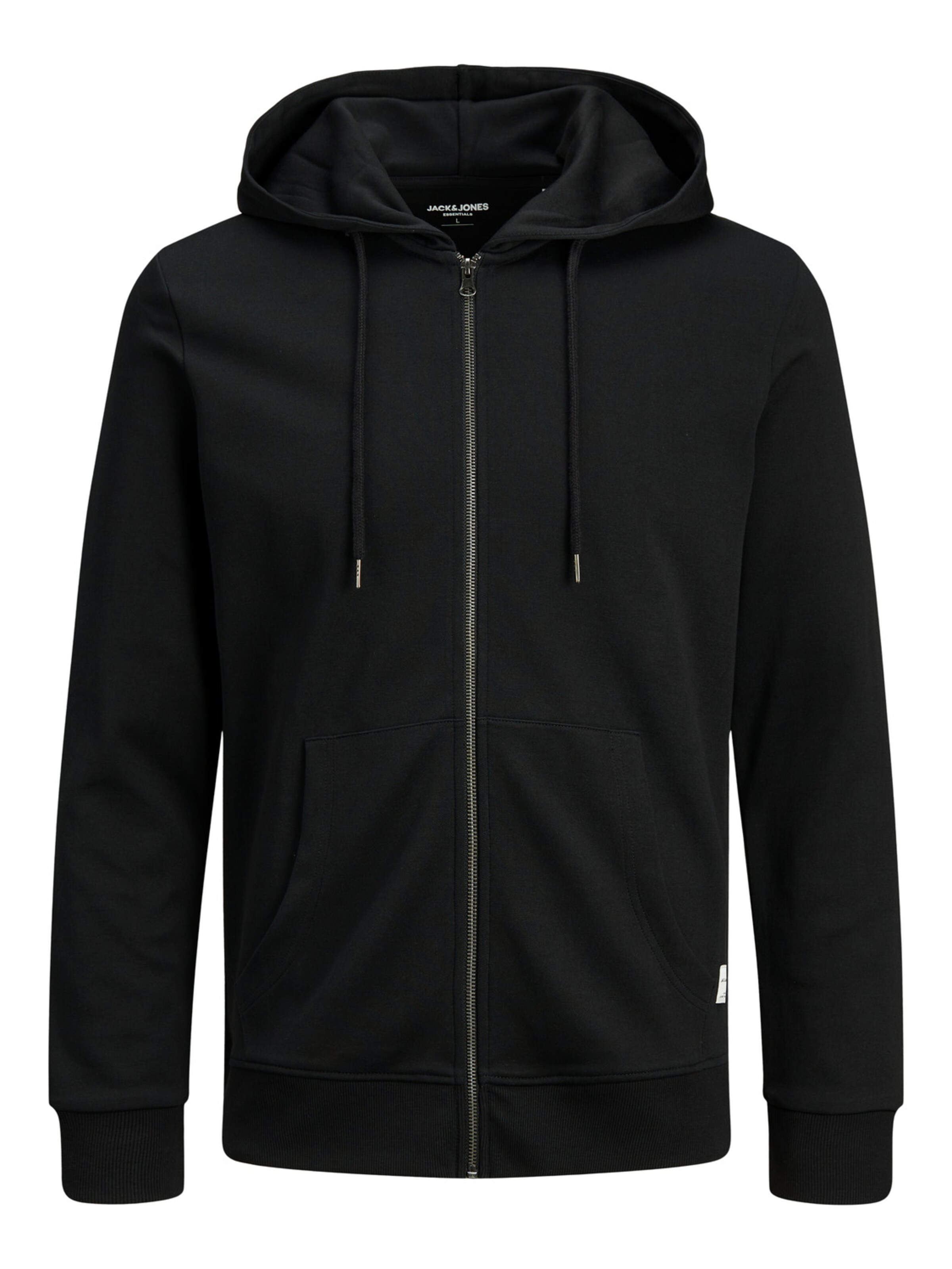JACK & JONES Sweatjacke in Schwarz: Vorderseite