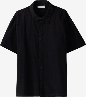Bershka Pohodlné nošení Košile – černá: přední strana