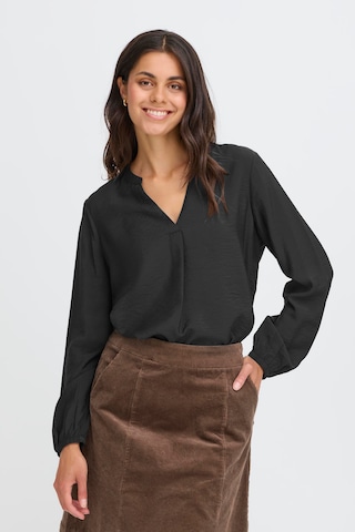 Fransa Bluse in Schwarz: Vorderseite
