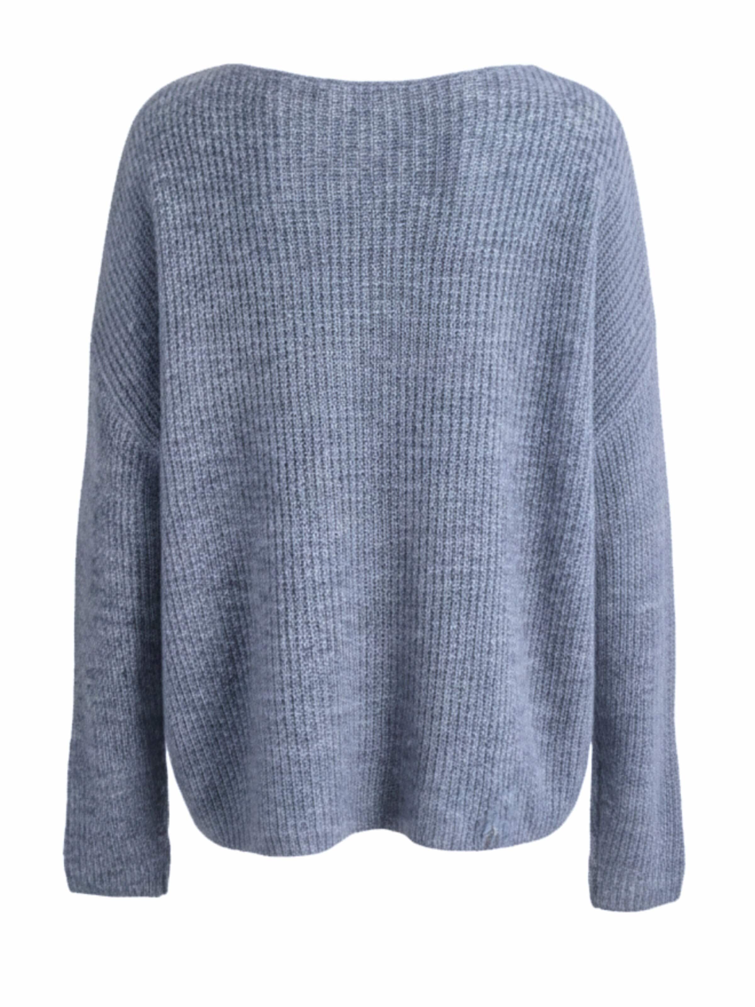LIKS. Munich Sweater 'Strickpullover leichte Rippenstruktur aus Alpaka-Woll-Mischung - BriaC' in Blue