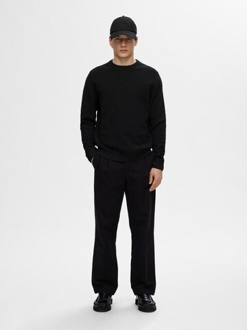 SELECTED HOMME Tröja 'SLHRoss' i svart
