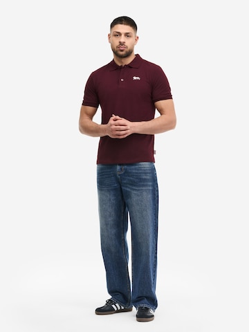 LONSDALE Poloshirt 'WHALTON' in Rot