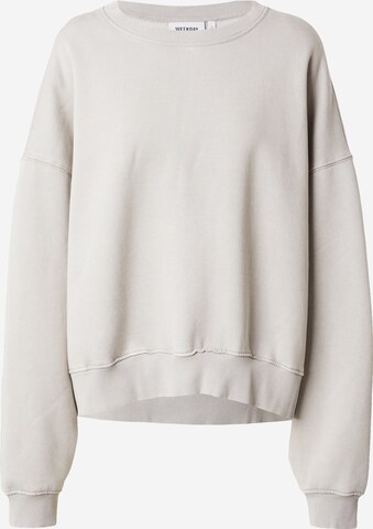 Sweat-shirt WEEKDAY en gris : devant