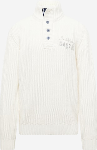 Gaastra Sweter 'Meta' w kolorze biały: przód