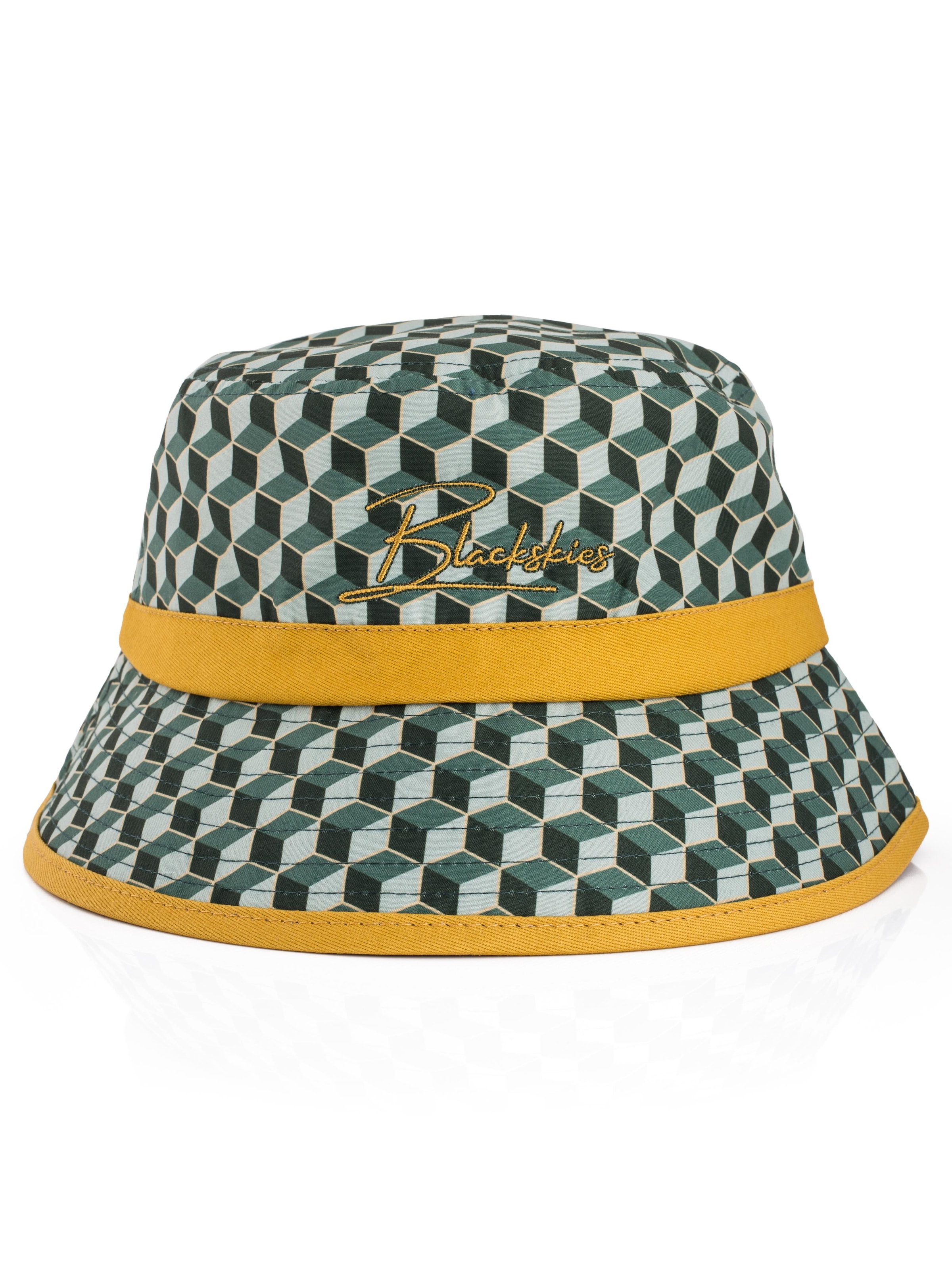 Blackskies Hat 'Tropical Flamingo Vol. II' in Yellow: front