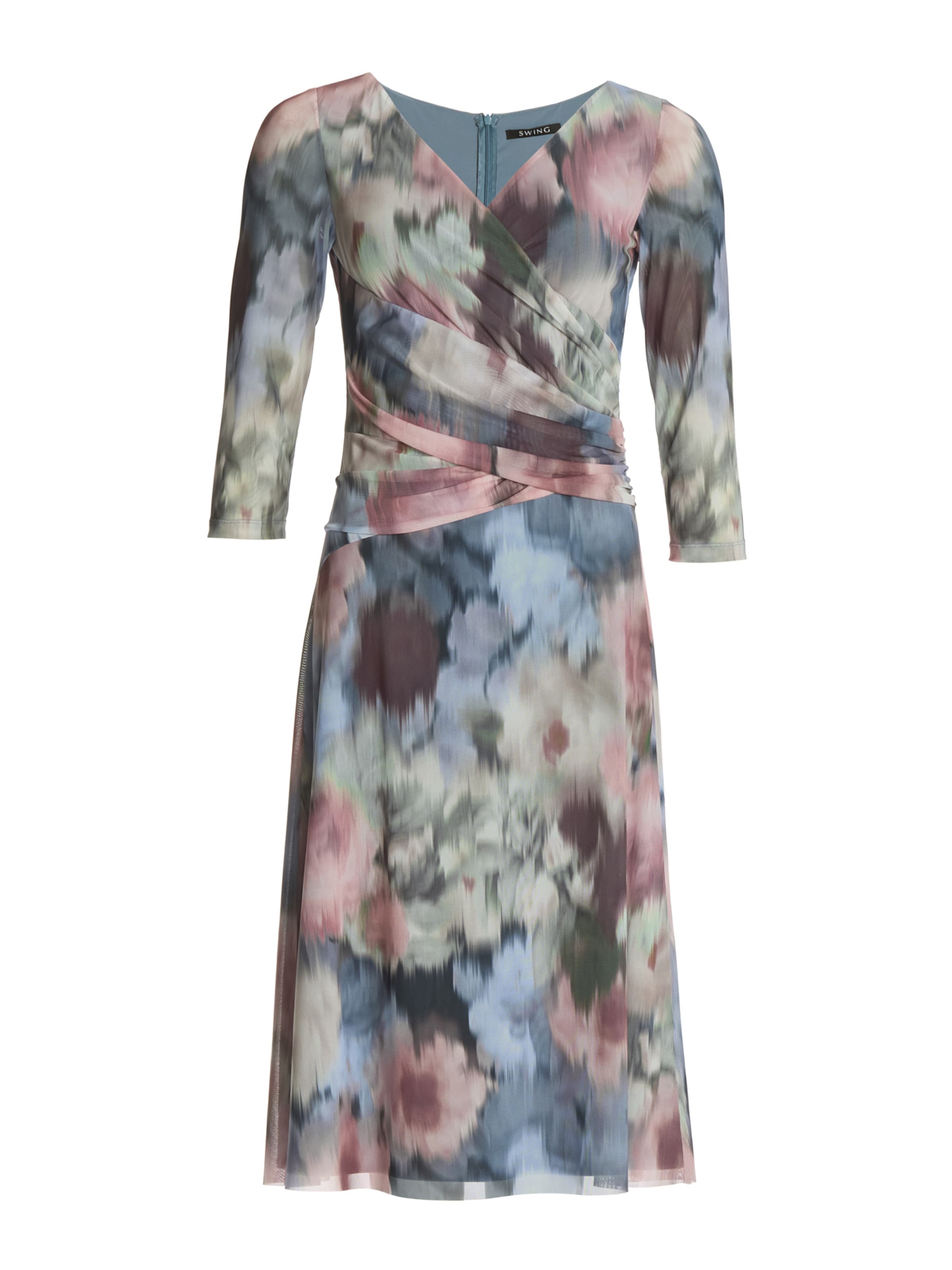 SWING Šaty – modrá: přední strana