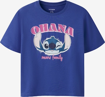 T-Shirt TWO SOON en bleu : devant