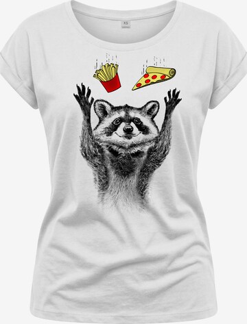 MAKAYA Shirt 'Pizza' in White: front
