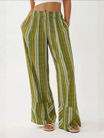 Wide Leg Pantalon Hiccup en vert : devant