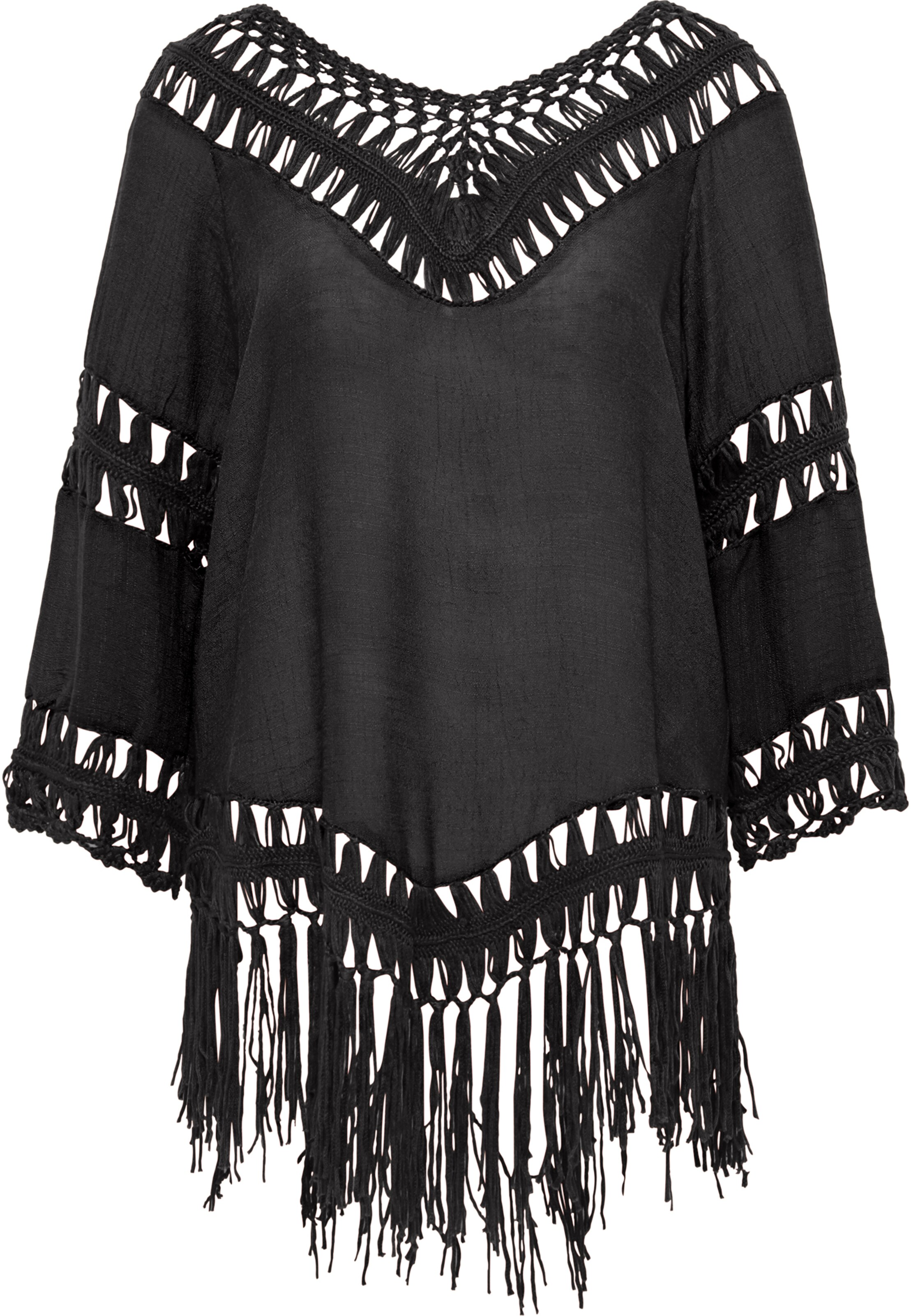 usha FESTIVAL Cape in Black: front
