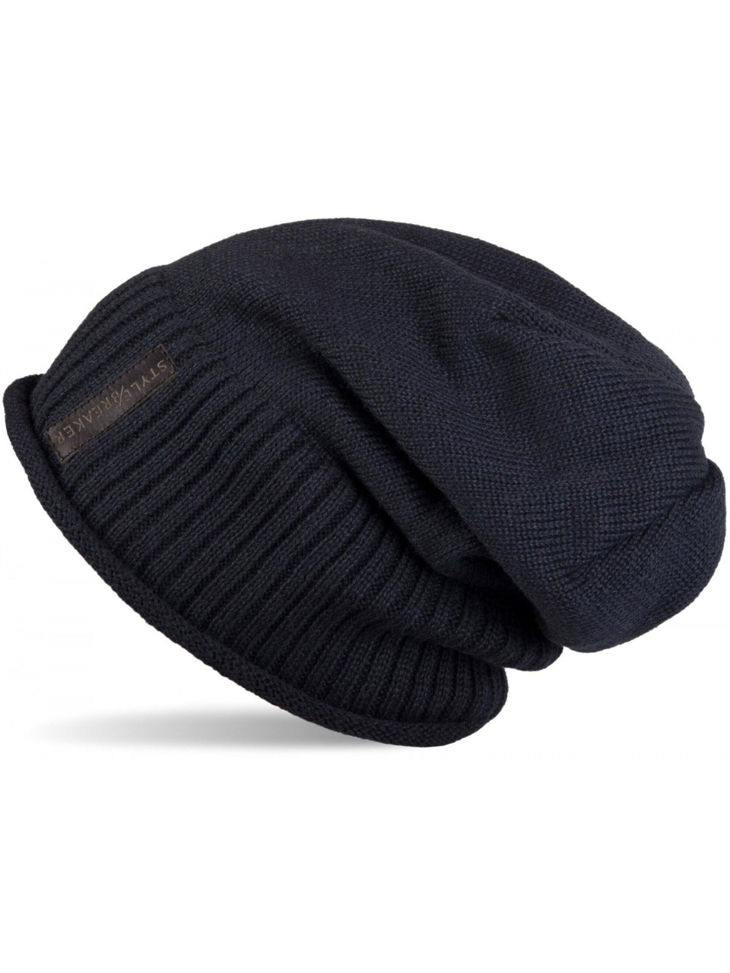 styleBREAKER Beanie 'Feinstrick Beanie mit Teddyfleece' in 56-61 in Night blue, Item view