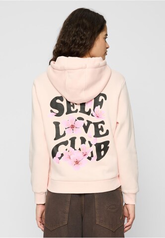 Miss Tee - Sweatshirt 'Self Love Club' em rosa: frente