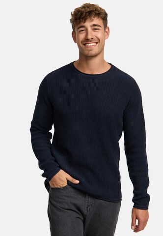 INDICODE JEANS Sweater ' Petri ' in Blue: front